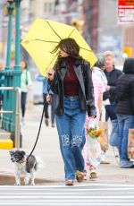 NINA DOBREV Out with Her Dog in New York City 04/04/2026