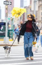 NINA DOBREV Out with Her Dog in New York City 04/04/2026