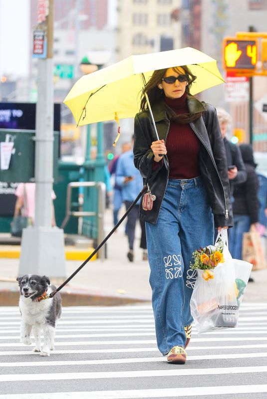 NINA DOBREV Out with Her Dog in New York City 04/04/2026