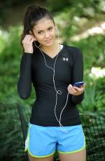 NINA DOBREV Stretching Before Going for a Run in New York City 05/07/2010
