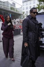 RIHANNA and A$AP Rocky Arrives at Siena in Paris 04/04/2026