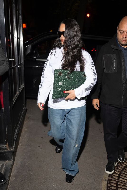 RIHANNA Out for Dinner at Cesar Restaurant in Paris 04/27/2026