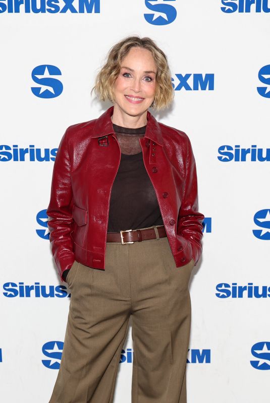 SHARON STONE at SiriusXM Studios in New York City 04/01/2026