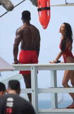 SHAY MITCHELL Filming Scenes for Baywatch Reboot in Los Angeles 04/15/2026