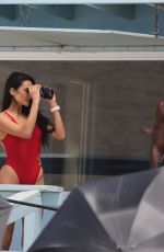 SHAY MITCHELL Filming Scenes for Baywatch Reboot in Los Angeles 04/15/2026