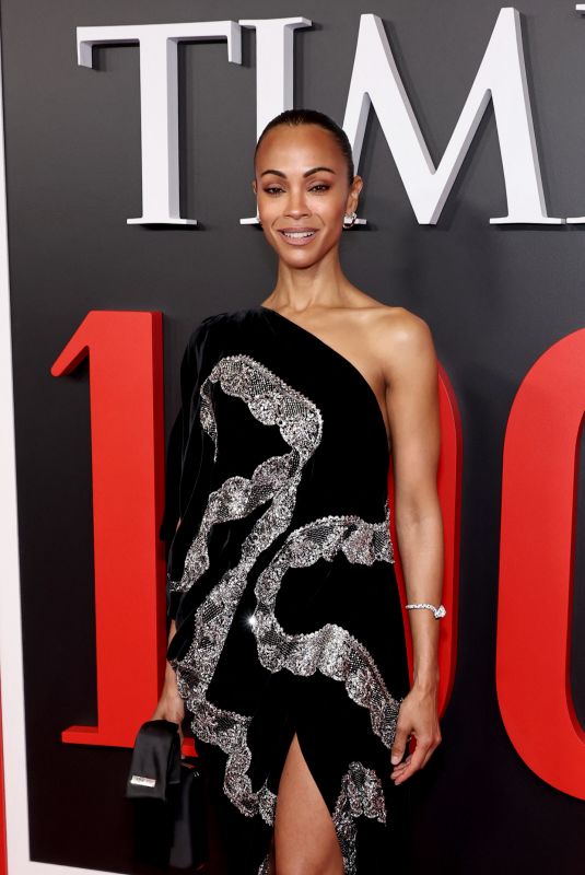 ZOE SALDANA at 2026 Time100 Gala in New York 04/23/2026