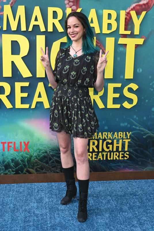 ALEXIS KNAPP at Remarkably Bright Creatures Premiere at Netflix Tudum Theater in Los Angeles 04/30/2026