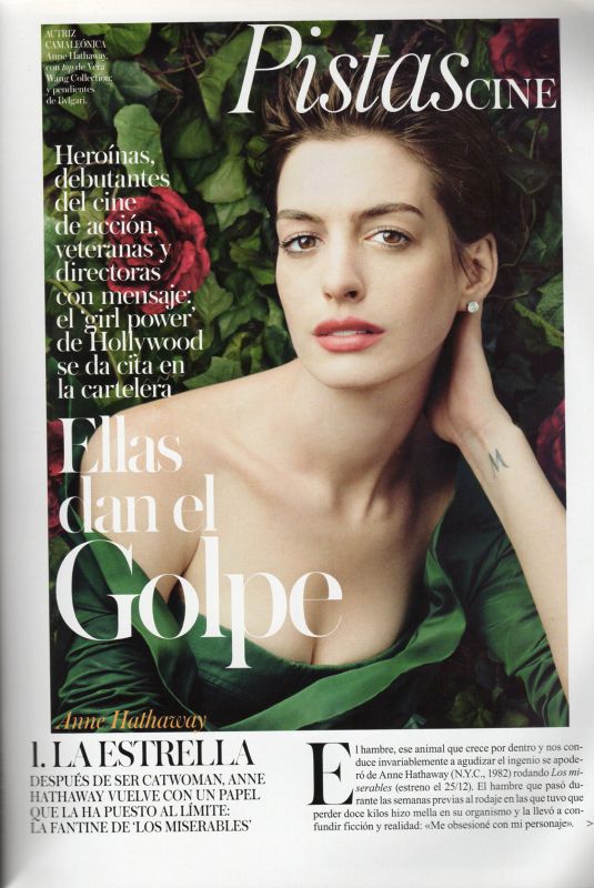 ANNE HATHAWAY in Vogue Spain, January 2013