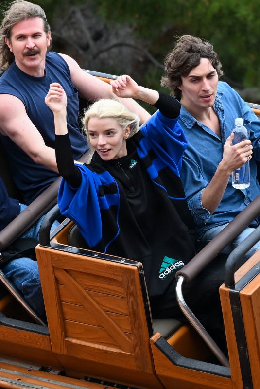 ANYA TAYLOR-JOY at Disneyland with Her Husband and Friends in Anaheim 05/12/2026