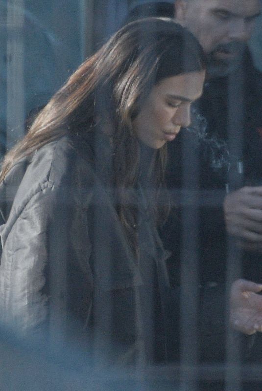 DUA LIPA at a Cigarette Break while Filming a Commercial in Warsaw 04/26/2026