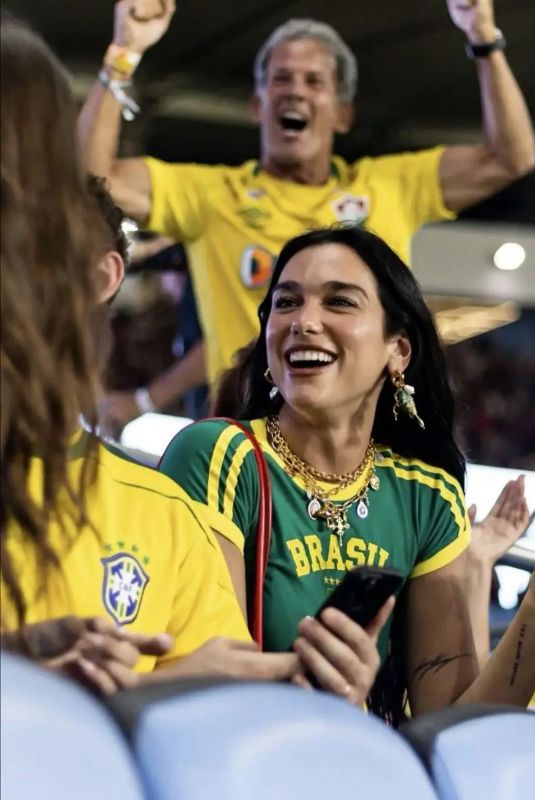DUA LIPA at Fluminense vs Flamengo Derby at Maracana Stadium in Rio de Janeiro 11/19/2025