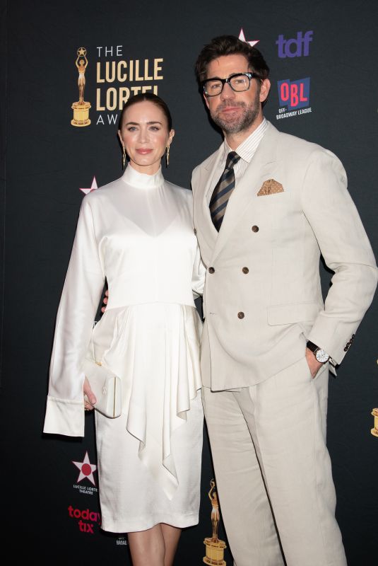 EMILY BLUNT and John Krasinski at 41st Annual Lucille Lortel Awards at NYU Skirball Center in New York City 05/03/2026