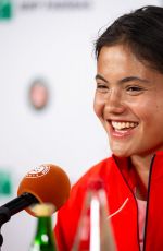 EMMA RADUCANU at a Press Conference Ahead of French Open in Paris 05/22/2026