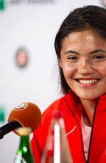 EMMA RADUCANU at a Press Conference Ahead of French Open in Paris 05/22/2026