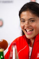 EMMA RADUCANU at a Press Conference Ahead of French Open in Paris 05/22/2026