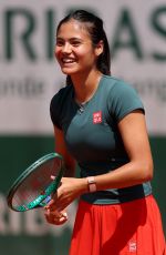 EMMA RADUCANU on Practice Session Ahead of French Open in Paris 05/23/2026