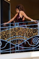 EVA LONGORIA on Balcony of Her Hotel in Cannes 05/19/2026