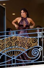 EVA LONGORIA on Balcony of Her Hotel in Cannes 05/19/2026