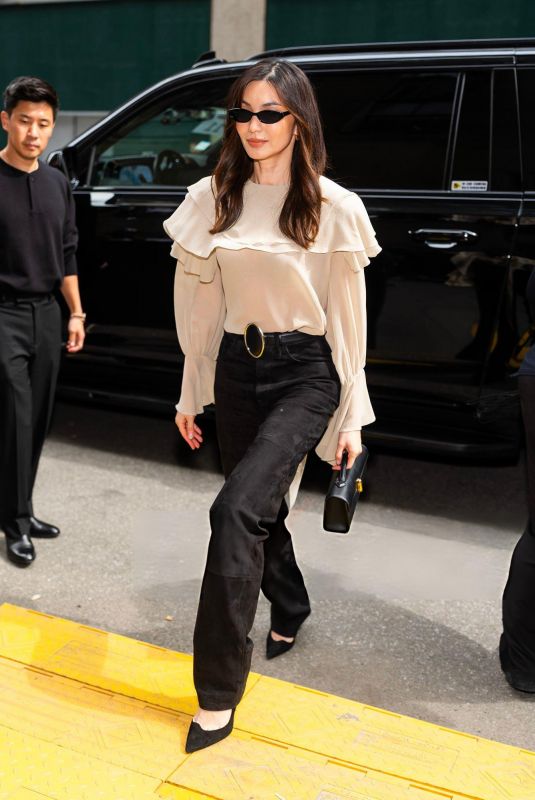 GEMMA CHAN Arrives at NBCUniversal Upfront at Radio City Music Hall in New York City 05/11/2026