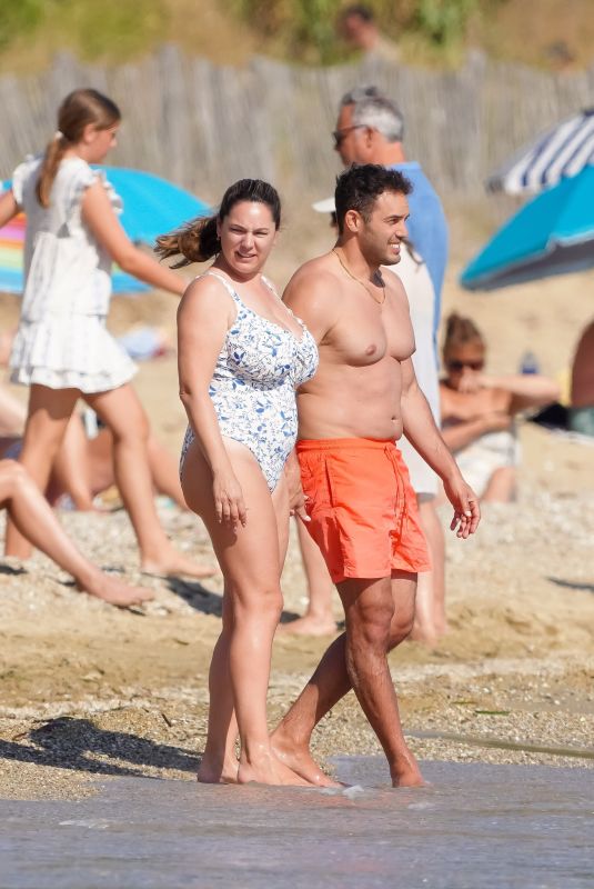 KELLY BROOK and Jeremy Parisi at a Beach in Saint-Tropez 05/28/2026