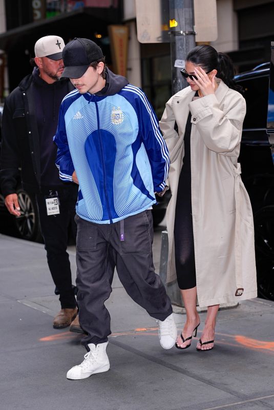 KYLIE JENNER and Timothee Chalamet Arrives at Fear of 13 on Broadway in New York City 05/03/2026