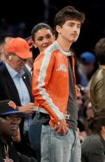 KYLIE JENNER and Timothee Chalamet at Game 2 of NBA Playoff Series Between N.Y. Knicks and Philadelphia 76ers in New York City 05/06/2026