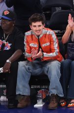 KYLIE JENNER and Timothee Chalamet at Game 2 of NBA Playoff Series Between N.Y. Knicks and Philadelphia 76ers in New York City 05/06/2026