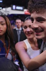 KYLIE JENNER and Timothee Chalamet at Game 2 of NBA Playoff Series Between N.Y. Knicks and Philadelphia 76ers in New York City 05/06/2026