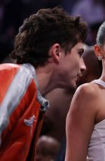 KYLIE JENNER and Timothee Chalamet at Game 2 of NBA Playoff Series Between N.Y. Knicks and Philadelphia 76ers in New York City 05/06/2026