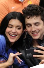 KYLIE JENNER and Timothee Chalamet at Game 4 of NBA Eastern Conference Finals in Cleveland 05/25/2026