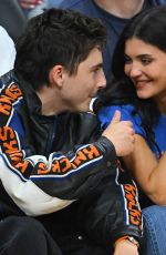 KYLIE JENNER and Timothee Chalamet at Knicks-Cavs Game 4 in Rocket Arena in Cleveland 05/25/2026