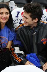 KYLIE JENNER and Timothee Chalamet at Knicks-Cavs Game 4 in Rocket Arena in Cleveland 05/25/2026