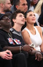 KYLIE JENNER and Timothee Chalamet Courtside Kiss During Knicks vs 76ers Game 2 at Madison Square Garden 05/06/2026