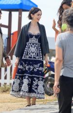 LILY COLLINS Filming Scenes for Emily in Paris at Mykonos in Greece 05/21/2026