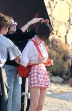 LILY COLLINS on the Set of Emily in Paris at Mykonos in Greece 05/20/2026