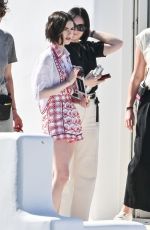 LILY COLLINS on the Set of Emily in Paris in Mykonos 05/18/2026