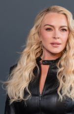 LINDSAY LOHAN at GUCCI Cruise 2027 Fashion Show at Times Square in New York City 05/16/2026