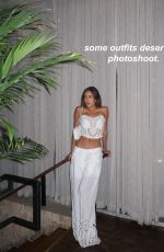 LUANA BARRON Promotes Saint Laurent in a White Dress Out in Miami 05/12/2026