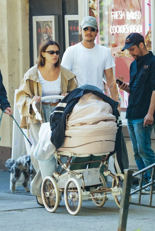 MILLIE BOBBY BROWN and Jake Bongiovi Out with Their Daughter in New York City 05/12/2026