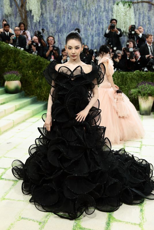 NINGNING at 2026 Met Gala Celebrating Costume Art at Metropolitan Museum of Art in New York City 05/04/2026