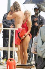 OLIVIA DUNNE in a Red Swimsuit Filming Baywatch in Los Angeles 05/05/2026