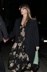 TAYLOR SWIFT and Travis Kelce Arrives at Poppy Delevingne