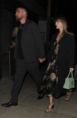 TAYLOR SWIFT and Travis Kelce Arrives at Poppy Delevingne
