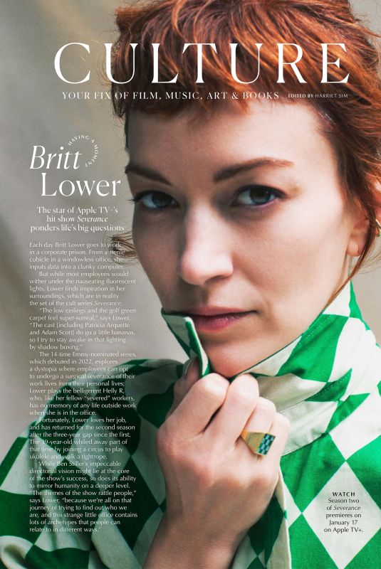 BRITT LOWER for Marie Claire Australia, January 2025