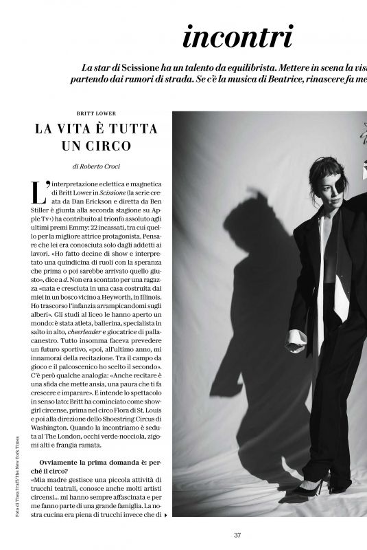 BRITT LOWER in D la Repubblica, Italy September 2025