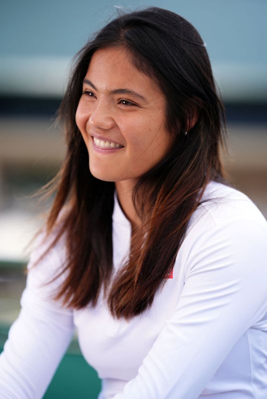 EMMA RADUCANU at a Media Sessions Ahead of 2026 Wimbledon Championships in London 06/28/2026