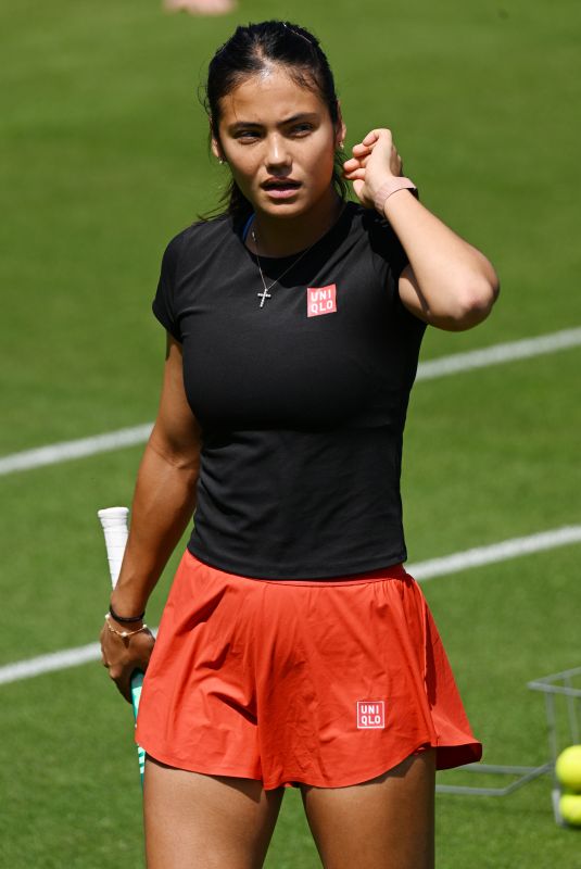 EMMA RADUCANU at a Practice Session Ahead of 2026 Wimbledon Championships in London 06/22/2026