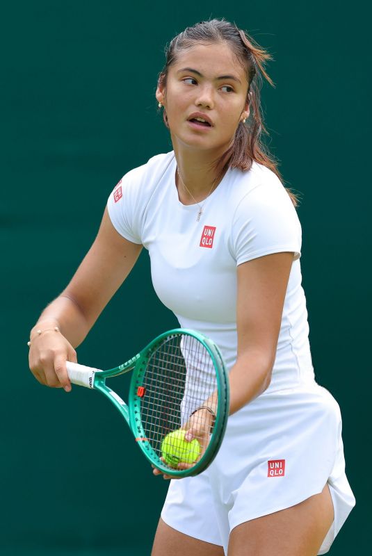 EMMA RADUCANU at a Practice Session Ahead of 2026 Wimbledon Championships in London 06/27/2026