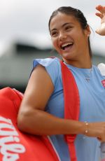 EMMA RADUCANU at a Practice Session at 2026 Wimbledon Championships in London 06/28/2026