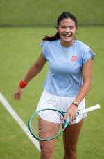 EMMA RADUCANU at a Practice Session at 2026 Wimbledon Championships in London 06/28/2026